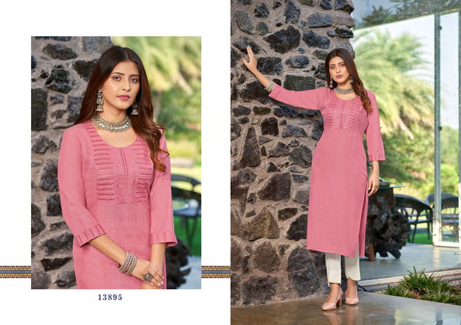 Mannat By Kajree Sequence Work Rayon Long Kurtis Wholesale Market In Surat